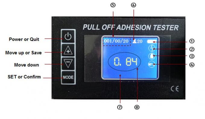 Kt-130 de digitale pull-off trekkracht van het de adhesiemeetapparaat van het adhesiemeetapparaat van adhesiemeetapparaat